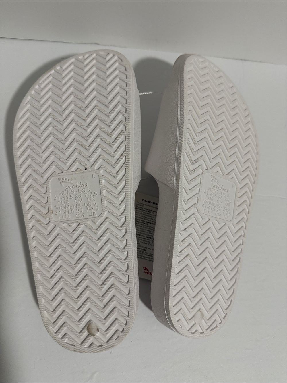 Archie’s White Slide Sandals for Women Size 9 Single Strap Arch Support Comfort - Picture 5 of 6